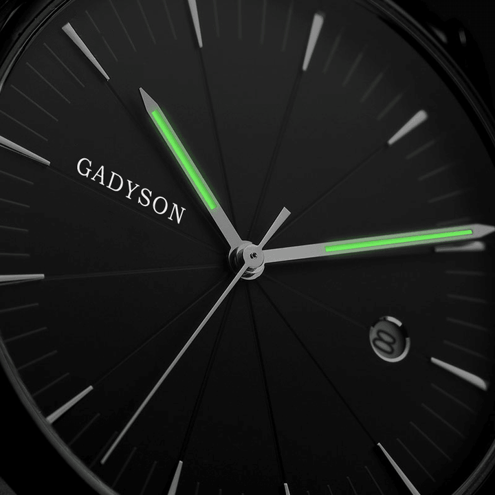 GADYSON A9105 Calendar Casual Style Men Wristwatch Full Steel Luminous Display Quartz Watch - MRSLM