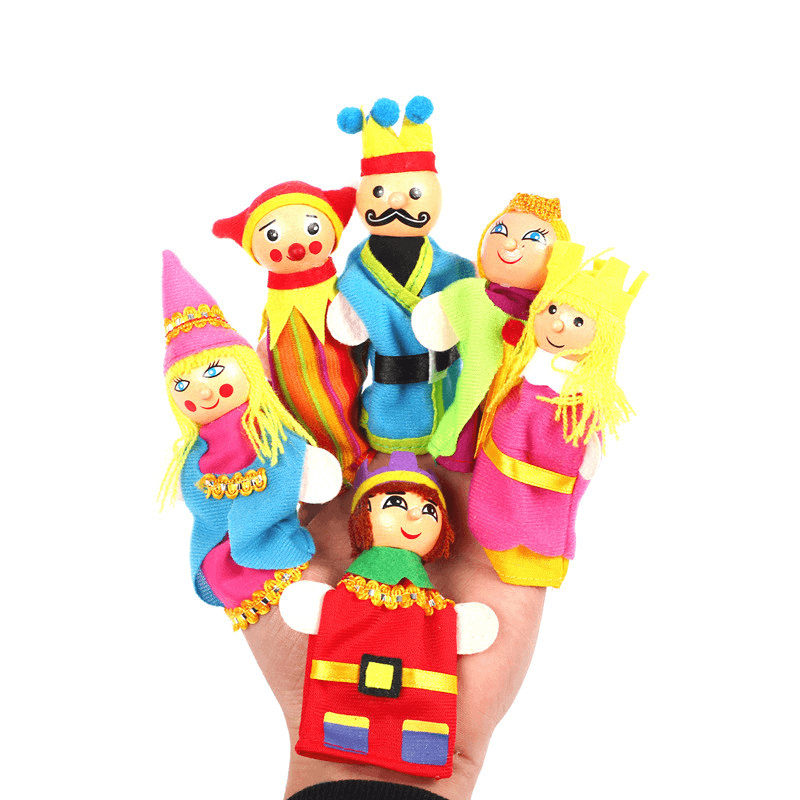 Christmas 7 Types Family Finger Puppets Set Soft Cloth Doll for Kids Childrens Gift Plush Toys - MRSLM