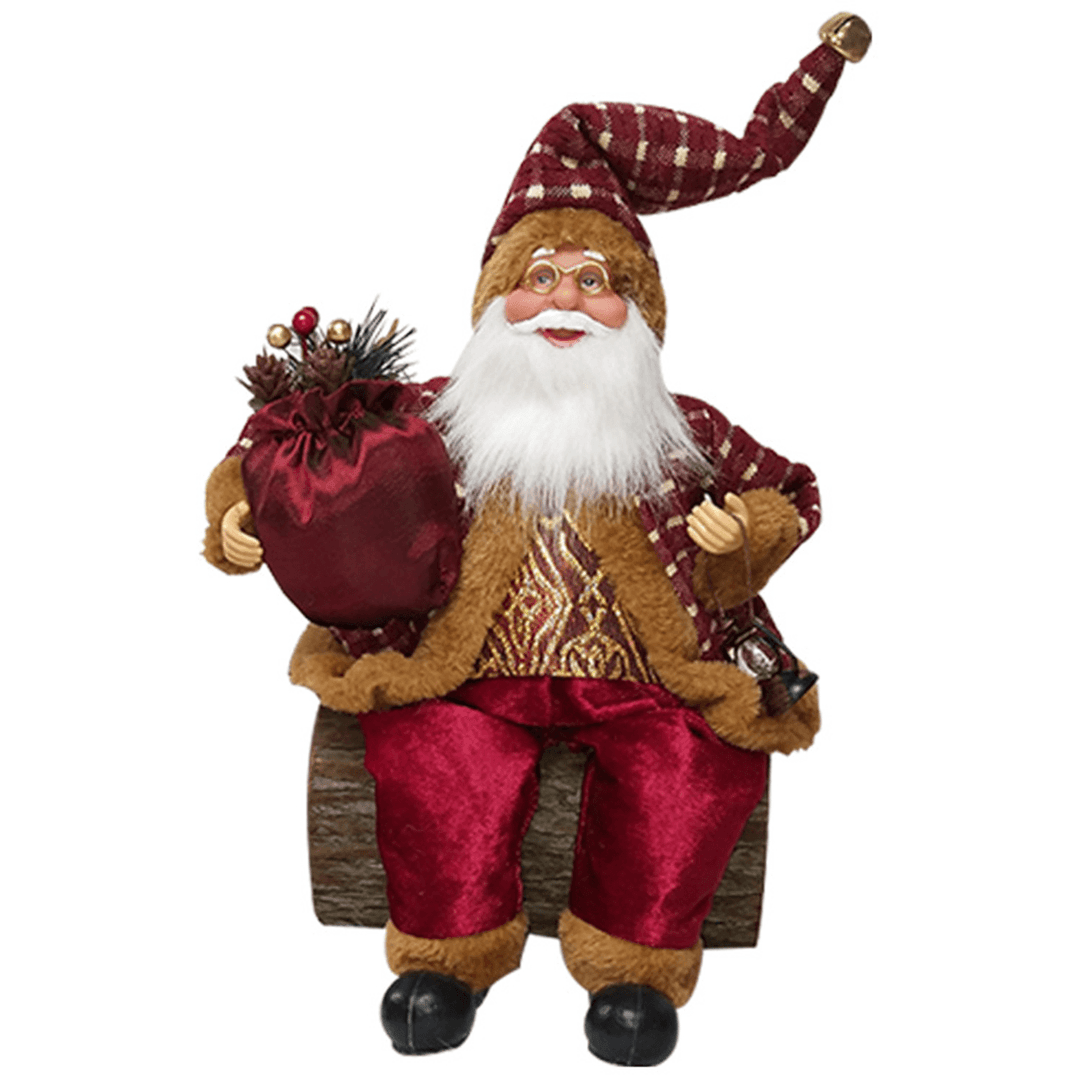 Christmas Santa Claus Doll Christmas Tree Ornament Kid Toy Home Office Christmas Atmosphere Decorations - MRSLM