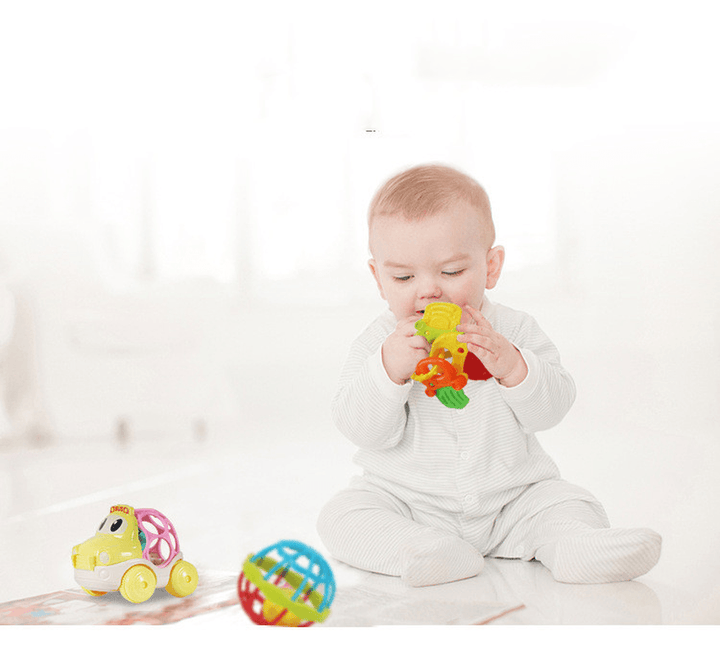 Toddler Toy 0-1 Year Old Hand Grip Teether Rattle Set - MRSLM