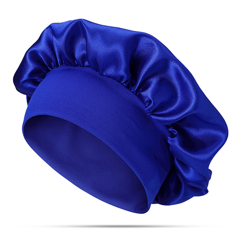 Black Fleece Elastic Bathing Cap Headband Shower Cap - MRSLM