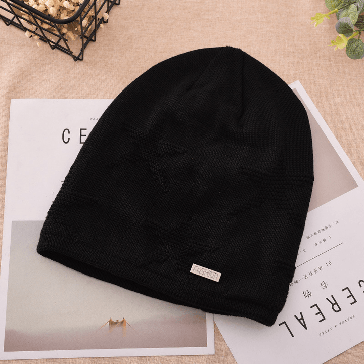 Men'S Knitted Woolen Thick Warm Toe Cap Sports Cap - MRSLM