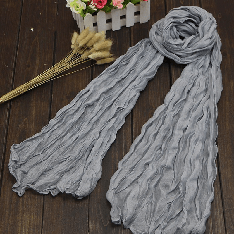 Bali Pure Cotton Yarn Fold Scarf Children Candy Color Autumn - MRSLM