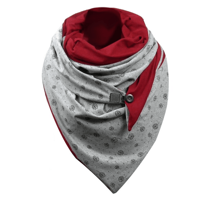 Padded Warm Shawl Printed Bib Scarf - MRSLM