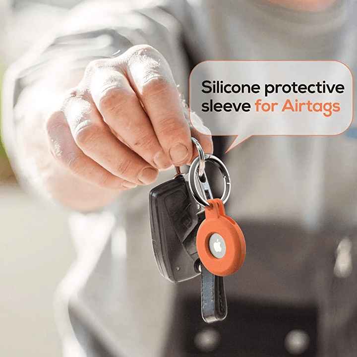 For Apple Airtags Liquid Silicone Protective Sleeve for Apple Locator Tracker Anti-Lost Device Keychain Protective Sleeve for Apple Airtags - MRSLM
