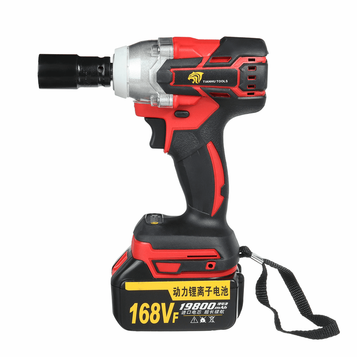 168VF 520Nm High Torque Electric Cordless Brushless Impact Wrench Tool with Rechargeable Battery - MRSLM