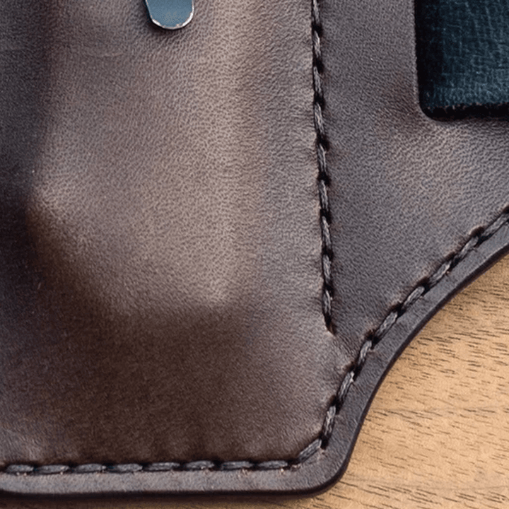 Men Genuine Leather Retro Mini Easy Carry Multitool Organizer Gear Bag Belt Bag Waist Bag with Belt Loop - MRSLM