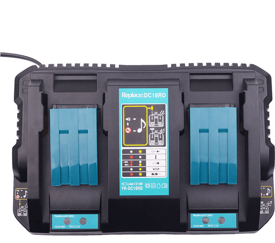 Smart Dual Pulse DC18RD 18-14V Battery Charger for Makita USB Charger Fast Rapid Dual Twin Port - MRSLM