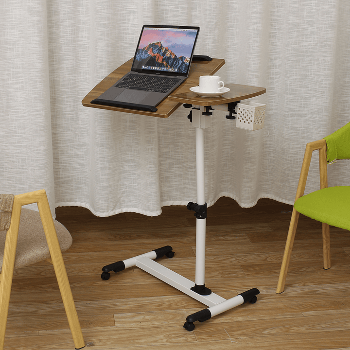 Mobile Rolling Laptop Desk Computer Table Stand Adjustable Bed Bedside Portable - MRSLM
