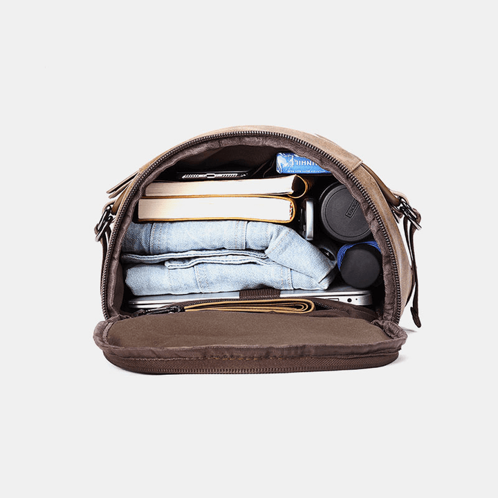 Men Vintage Large Capacity Backpack Casual Travel Bag - MRSLM
