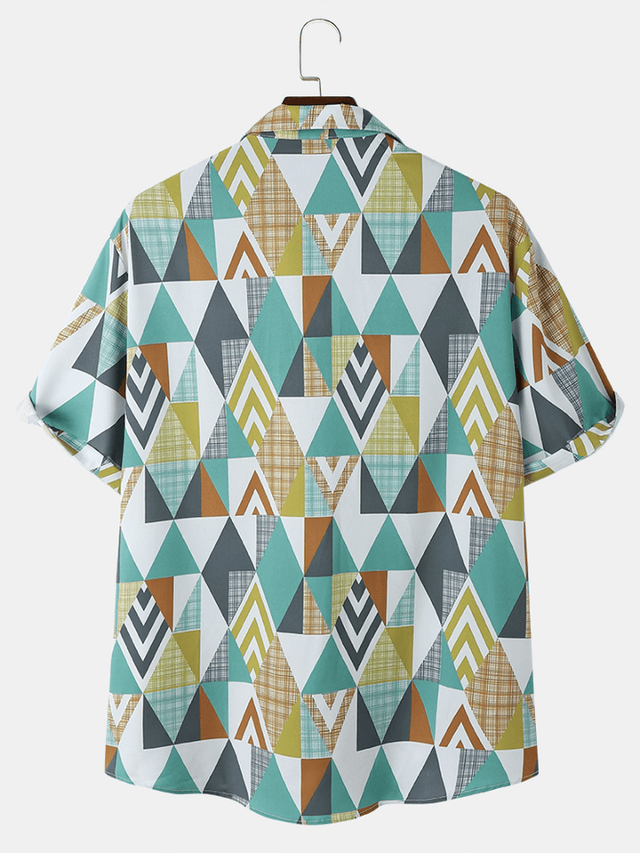 Mens Casual Argyle Pattern Pocket Shirts - MRSLM