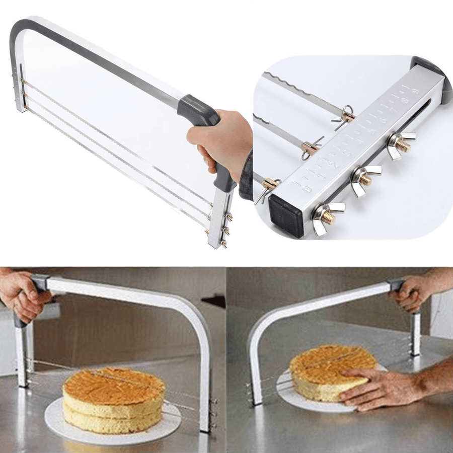 Professional Large Cake Interlayer Cutter Blades Adjustable Cake Layerer for Home Party Commercial Use - MRSLM