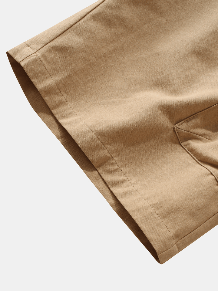 Mens Casual 100% Cotton Pockets Cargo Shorts - MRSLM