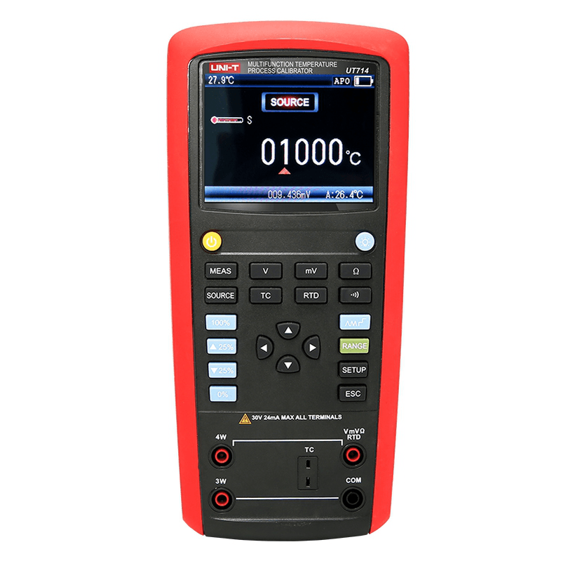 UNI-T UT714 Multifunction Handheld Temperature Process Calibrator Thermocouple RTD Voltage Resistance Test Calibration - MRSLM