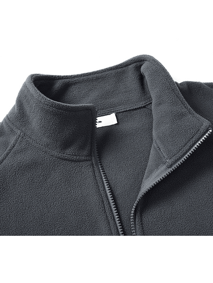 Men'S New Coat Double-Sided Solid Color Casual Collar Cardigan Fleece Jacket - MRSLM