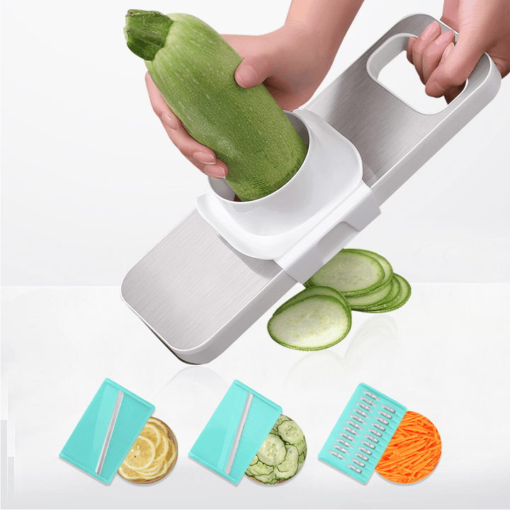 XYJ-007 Multifunctional Stainless Steel Cutter Slicer Vegetable Cutter with Three Replaceable Blades - MRSLM