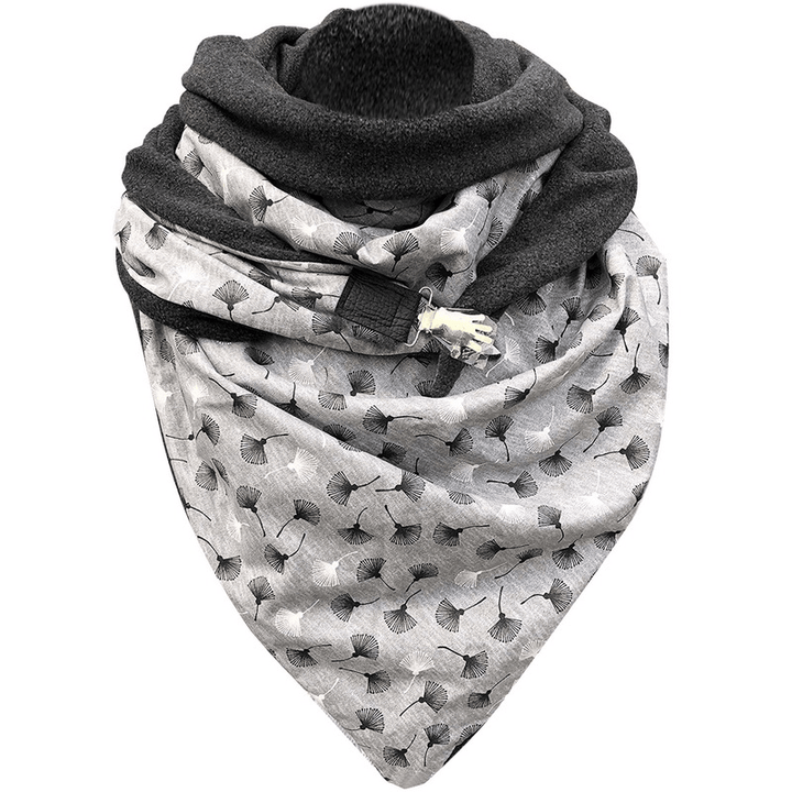 Padded Warm Shawl Printed Bib Scarf - MRSLM