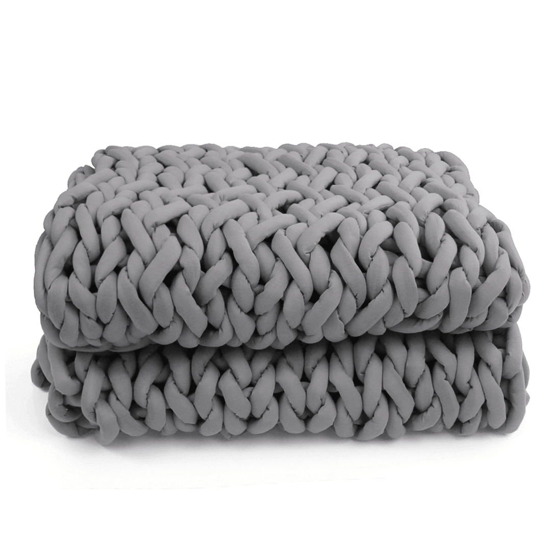 Warm Winter Luxury Handmade Crocheted Bed Knitted Sofa Cover Blanket 5 Colors Thick Thread Blanket Knitted Quilt Home Gift - MRSLM