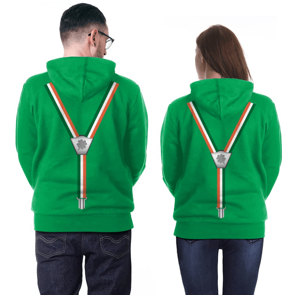 Activities Festival Style Green Hat Festival Long-Sleeved Hooded Sweater Women - MRSLM