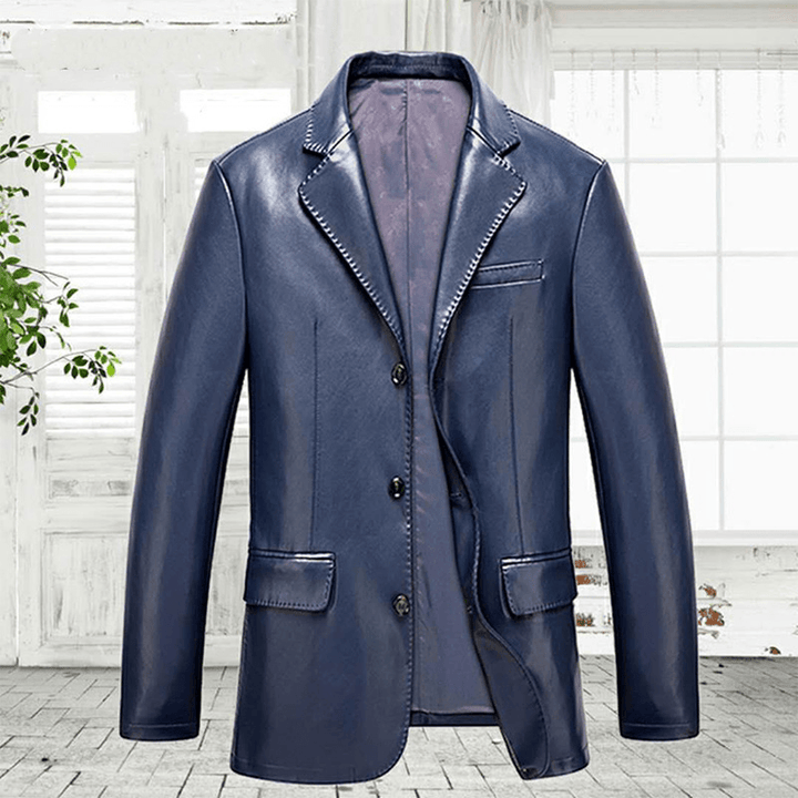 Washed Coat Leather Casual Jacket - MRSLM