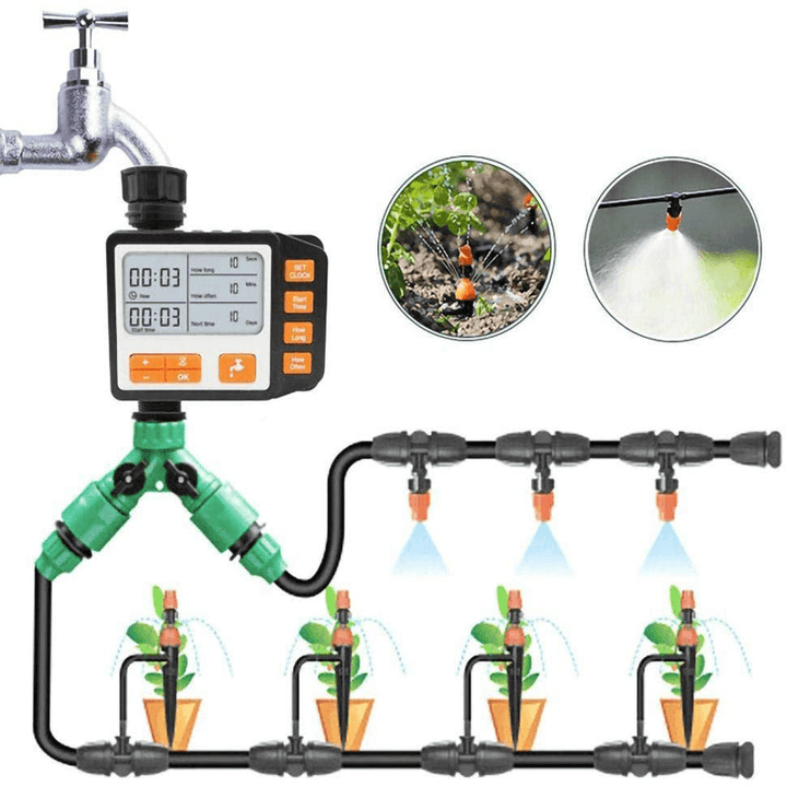 Automatic Sprinkler Timer Digital Garden Lawn Hose Faucet Irrigation System Controller with Led Screen - MRSLM