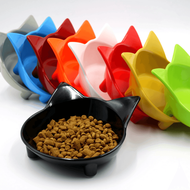 Melamine Material Cat Type Pet Bowl Non-Slip Cute 10 Colors Pet Supplies Cat and Dog Universal - MRSLM