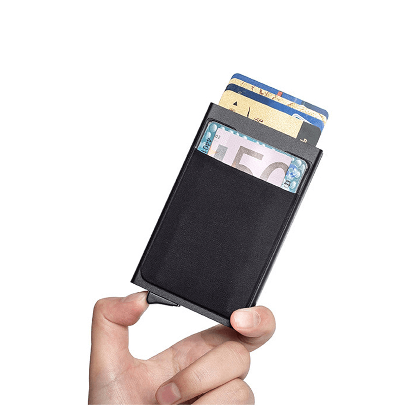 Aluminium RFID Credit Card Holder Multi-Pockets Men Minimalist Wallet Bank Cardholder Case - MRSLM