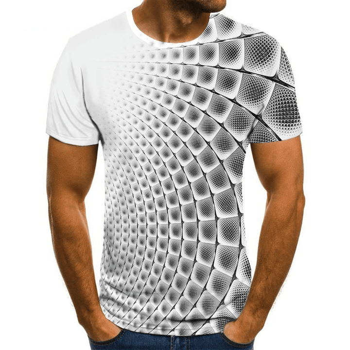 Trendy Fashion Novelty Multicolor 3D Graphic Printing T-Shirt Men'S Custom Streetwear Casual Wear - MRSLM