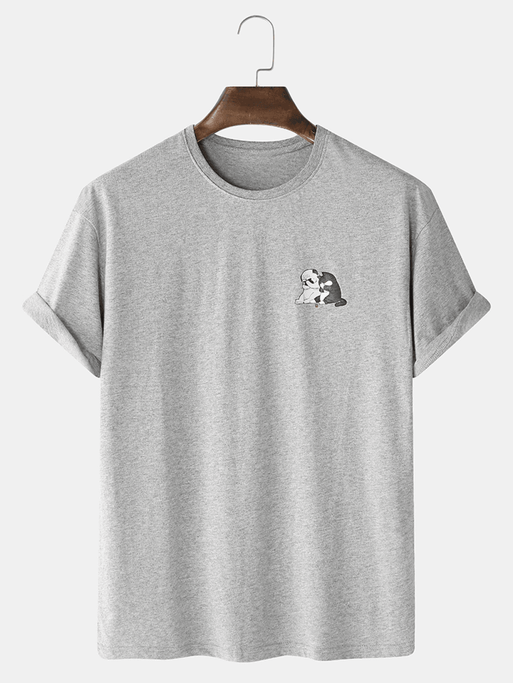 Designer Cartoon Animal Print Loose Short Sleeve T-Shirts - MRSLM