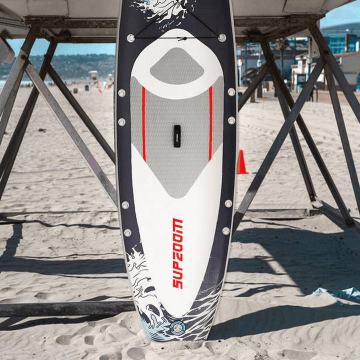 [US Direct] SUPZOOM Inflatable Paddle Board EVA Non-Slip Surfing Inflating Stand-Up Surfboard Light Weight Portable with Pump Paddle Bag Max Load 125Kg - MRSLM