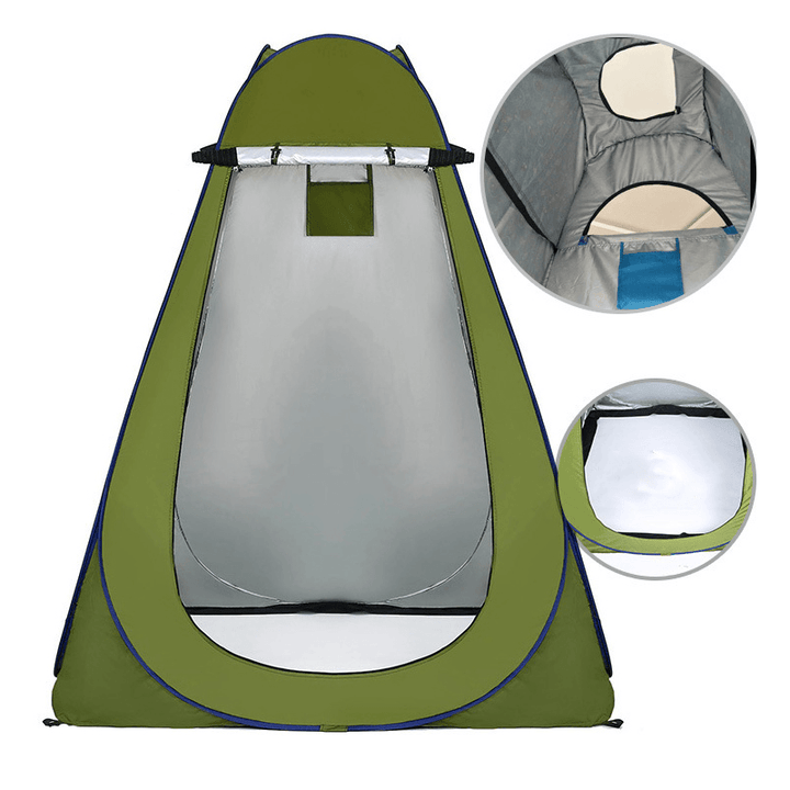 Outdoor Camping Portable Privacy Shower Toilet Tent with Window Foldable UV Proof Bath Dressing Tent Photography Tent - MRSLM