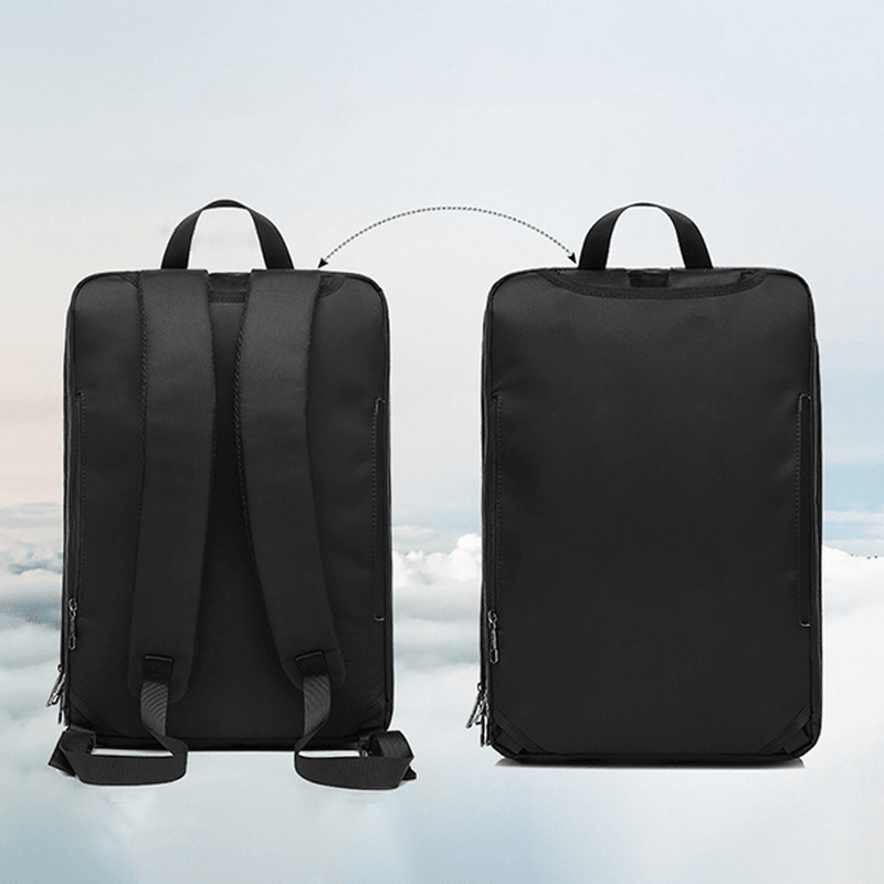 Men Multifunctional Laptop Backpack Crossbody Bag - MRSLM