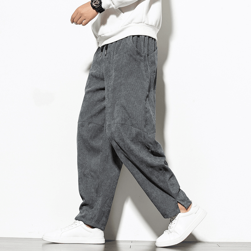 Oversized Corduroy Wide-Leg Pants - MRSLM