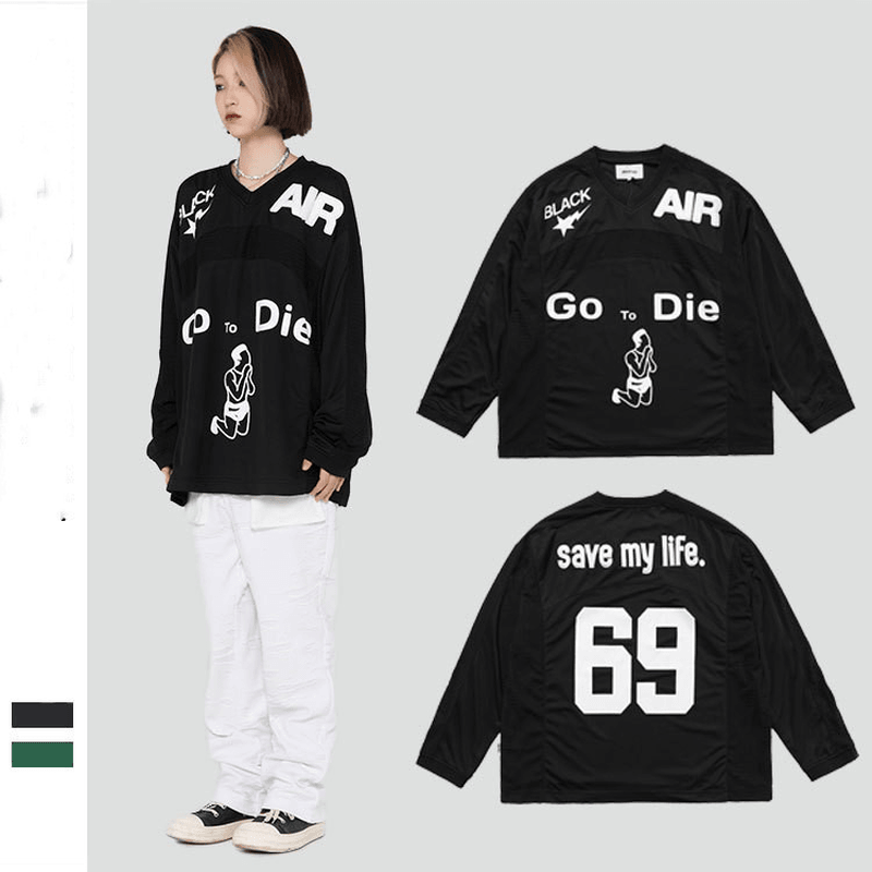 Ancient Embroidery Letters Street Men'S Sweater - MRSLM