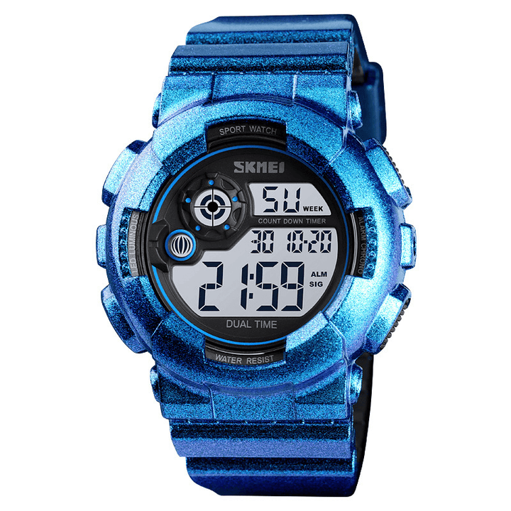 SKMEI 1583 Sport Men Watch 5ATM Waterproof Date Week Display 12/24 Hour LED Digital Watch - MRSLM
