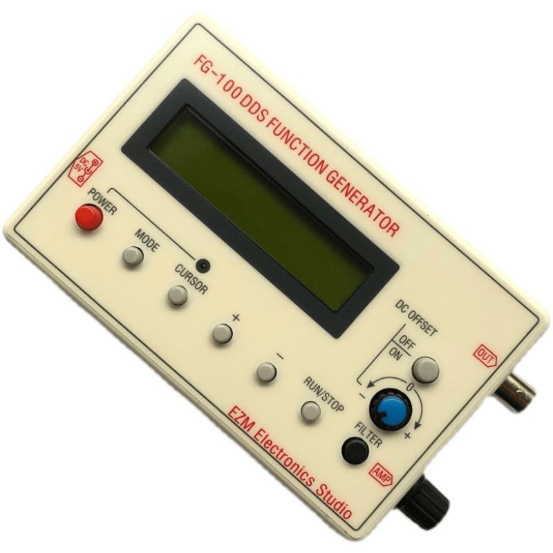 FG-100 DDS Function Signal Generator Frequency Counter 1Hz-500Khz Generator Sine+Triangle+Square Wave Frequency Counter Function Generator Tester - MRSLM