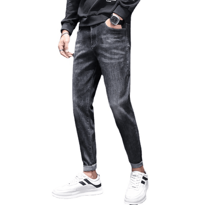 Jeans Men'S Trendy Brand Slim Pants - MRSLM