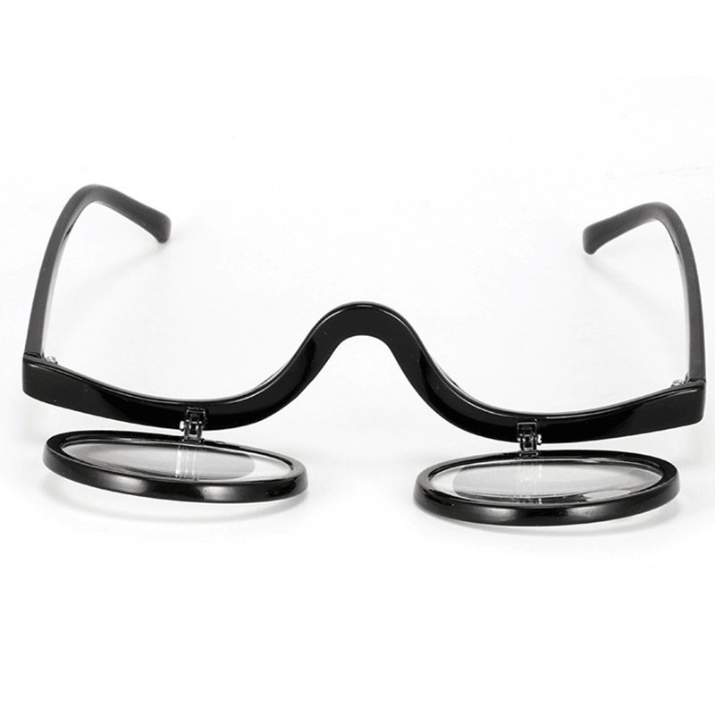 Unisex Flip-Up round Frame Reading Glasses Makeup Glasses - MRSLM