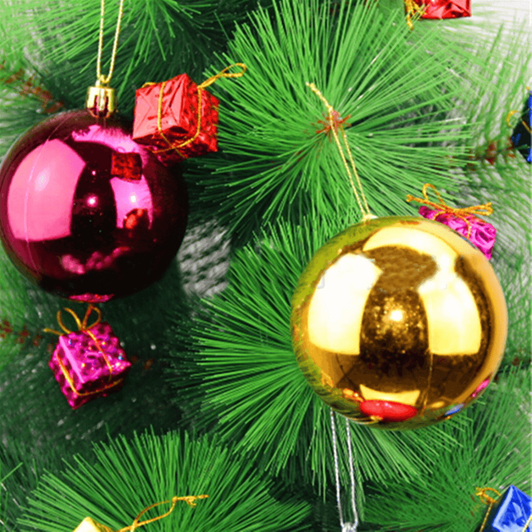 12Pcs 10Cm Christmas Xmas Tree Hanging Ball Daubles Christmas Tree Decoration - MRSLM