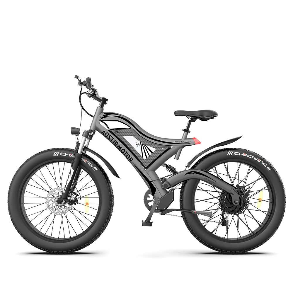 [US DIRECT] AOSTIRMOTOR S18 Electric Bike 26Inch 750W 48V 15Ah 45Km/H Max Speed 25-35Km Mileage 120Kg Max Load Mountain Fat Tire Electric Bicycle - MRSLM