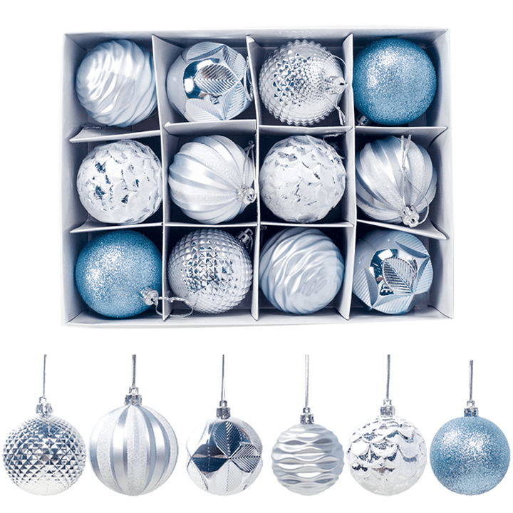 12Pcs 50Mm Christmas Tree Ball Baubles Decoration Xmas Hanging Party Ornaments - MRSLM