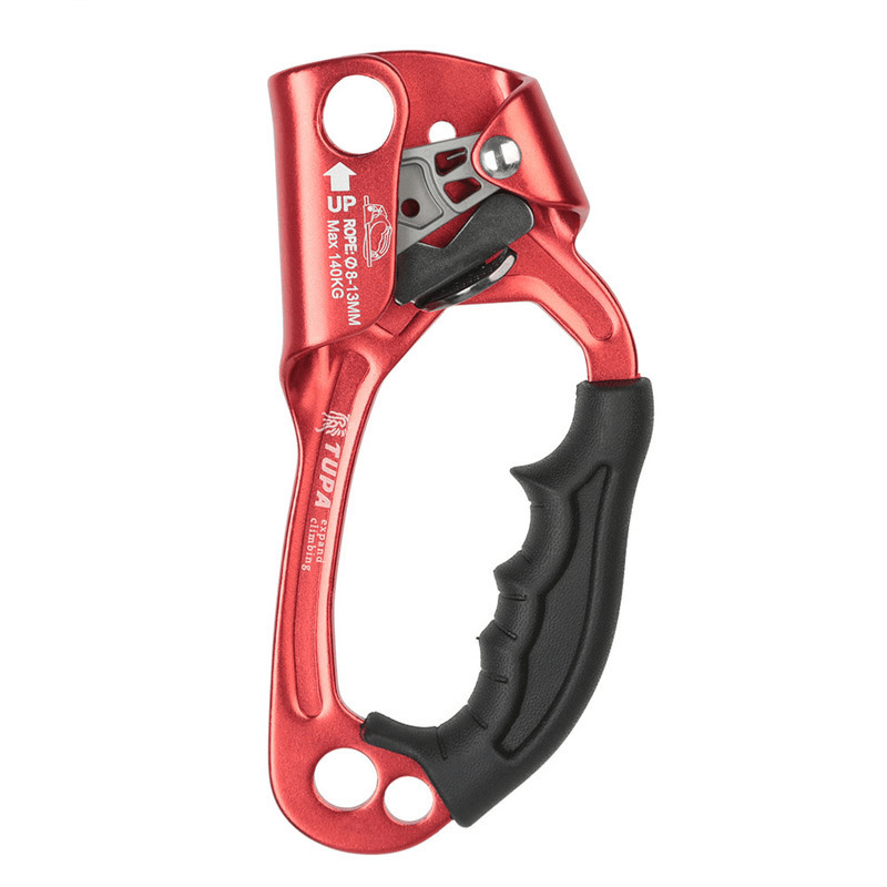XINDA Aluminum Alloy Climbing Mountaineer Hand Grasp Climbing Ascender Device Rappelling Belay for 8-12Mm Rope - MRSLM