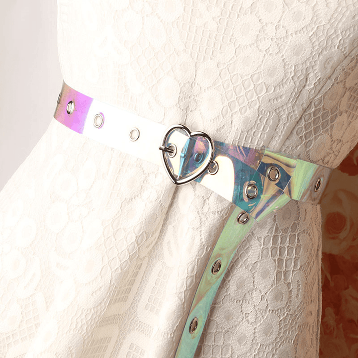 Explosive Pvc Transparent Colorful Eye Belt, Trendy All-Match Women'S Decorative Belt - MRSLM