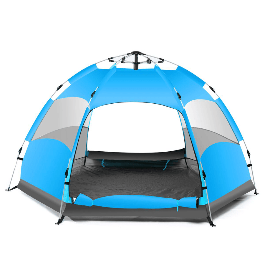 Ipree® 5-7 Persons Automatic Waterproof Large Camping Hiking Tent Outdoor Base Camp Blue/Orange - MRSLM