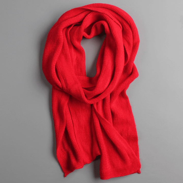 Fashionable Ladies Pure Color Warm Cashmere Scarf - MRSLM