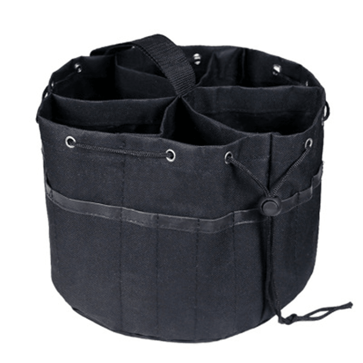 Oxford Tool Bag round Garden Tool Organizer Bag with Pockets and Adjustable Belt for Garden Tool - MRSLM
