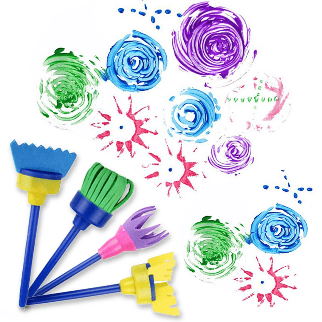 27Pcs Drawing Stamp Painting Pen Sponge Brushes Storage Bag Set Children Toys Gift - MRSLM