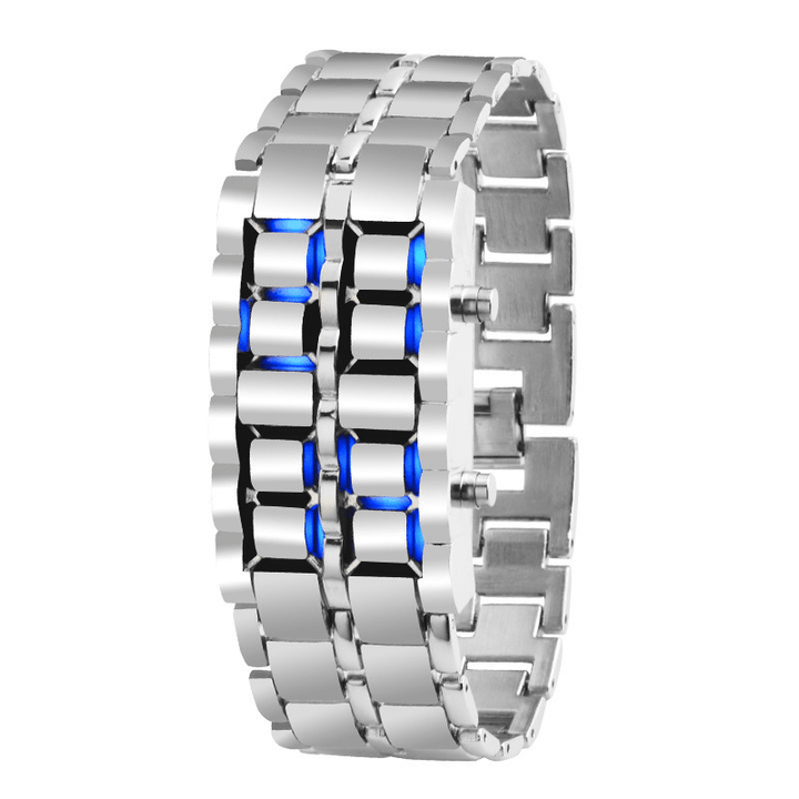 Binary LED Display Couple Watch Waterproof Digital Bracelet Watches - MRSLM
