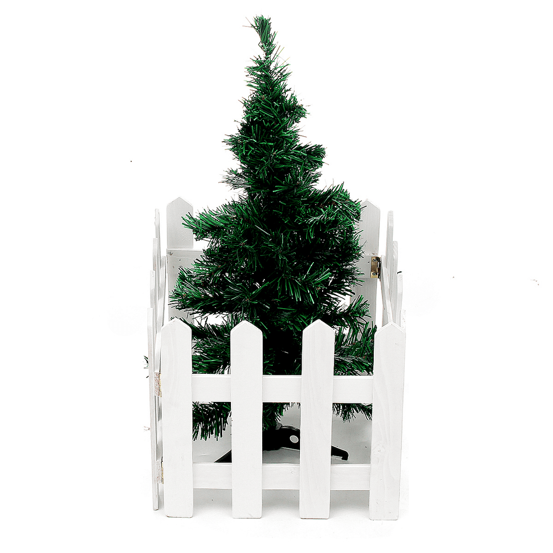 120Cmx30Cm DIY Wood Picket Fence with Screws House Wedding Party Garden Christmas Tree Decoration - MRSLM