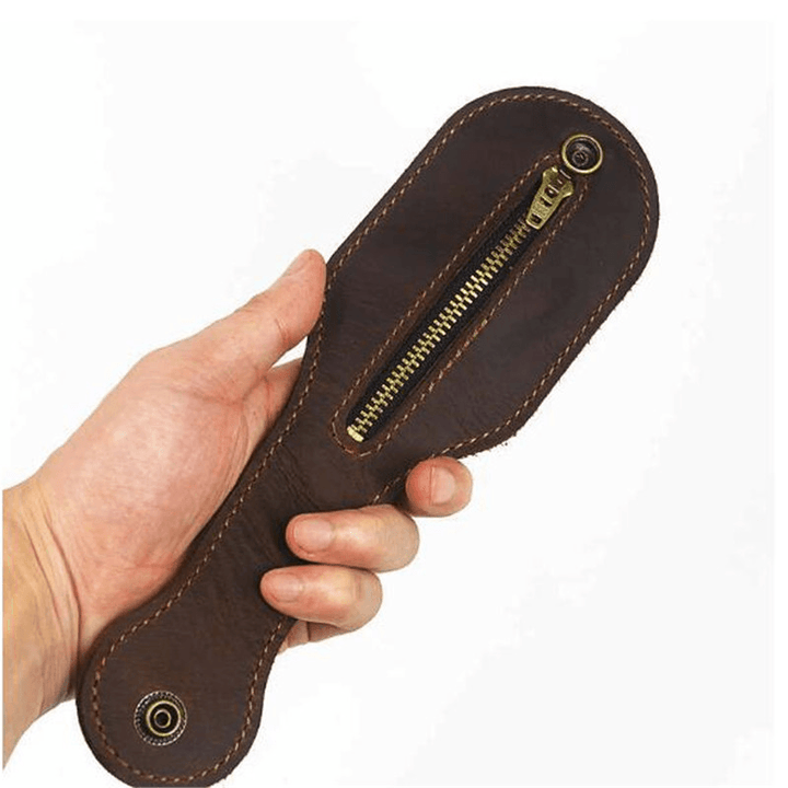 Men Genuine Leather Multi-Tool EDC Bag Coin Purse Outdoor Wallets Waist Bag - MRSLM